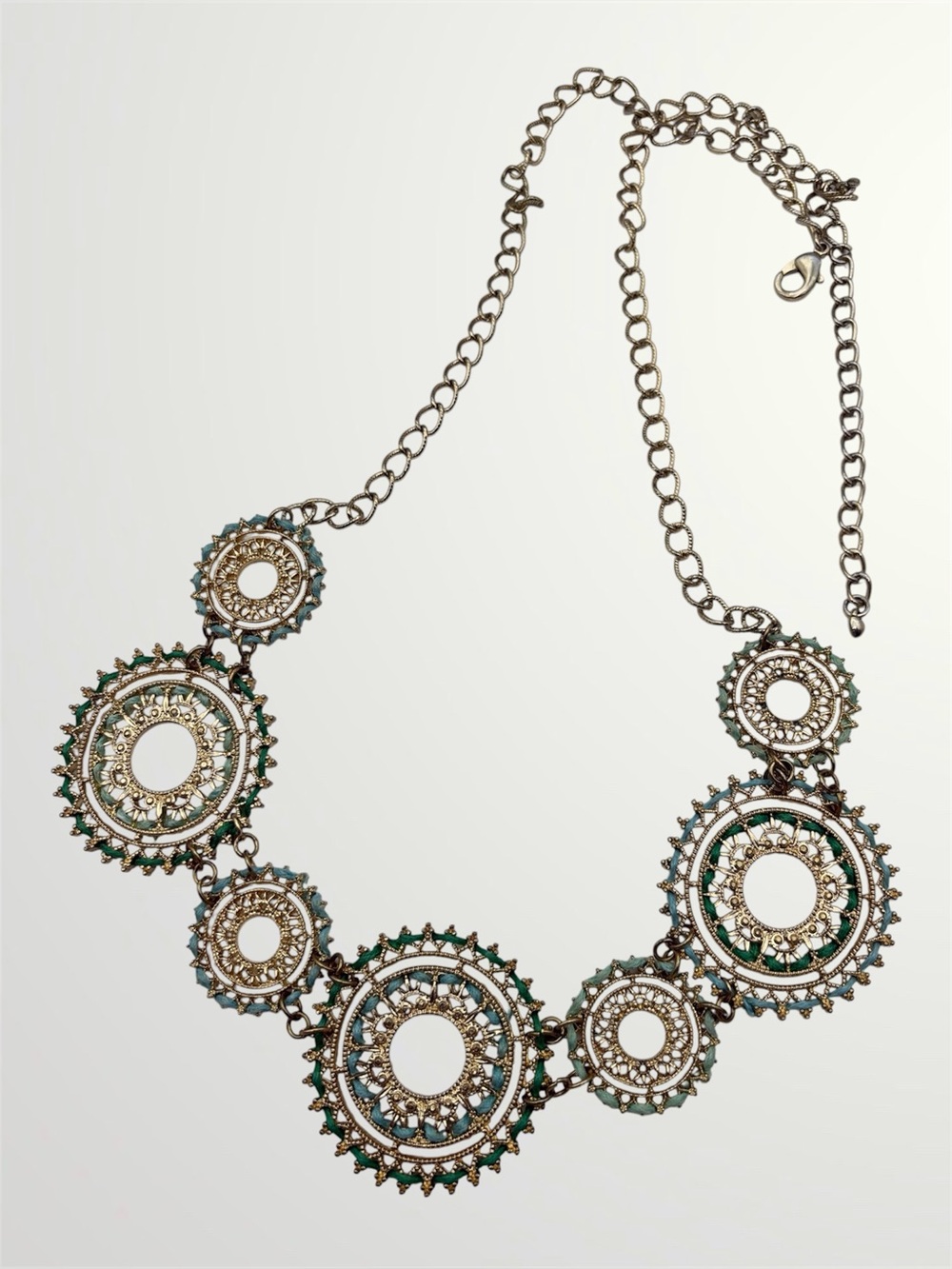 Bohemian Gold Filigree Necklace